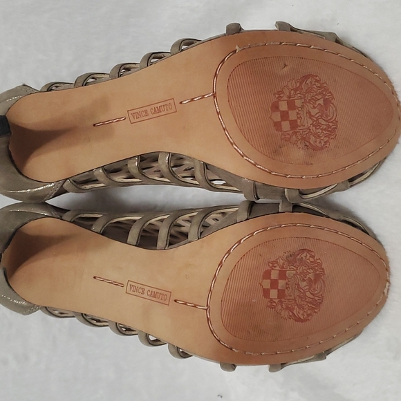 VINCE CAMUTO Open toe ankle booties shoes 6.5M (Ss28) - Picture 4 of 8